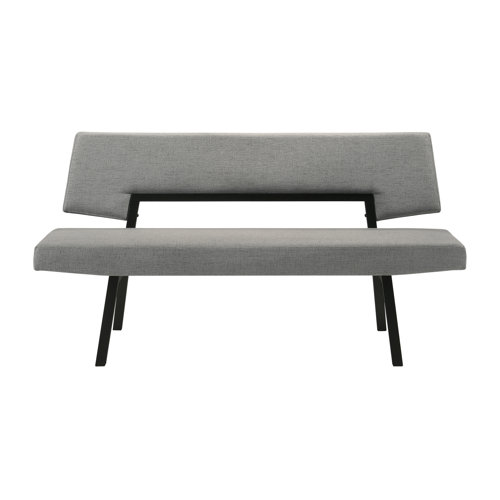 Oliver Jeiren 63" Wide Upholstered Dining Bench with Back in